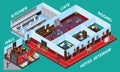 Hotel Interior Isometric Design