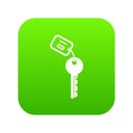 Hotel key icon digital green Royalty Free Stock Photo