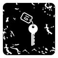 Hotel key icon, grunge style Royalty Free Stock Photo