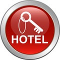 Hotel key icon web button Royalty Free Stock Photo