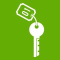 Hotel key icon green Royalty Free Stock Photo