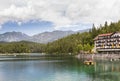Hotel at Lake Eibsee, Germany Royalty Free Stock Photo