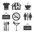 Hotel line icons set Royalty Free Stock Photo