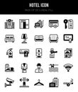 25 Hotel Lineal Fill icons Pack vector illustration
