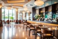 Hotel Lobby Bar And Restaurant Interior For Background