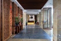 Hotel lobby interior in Yuehe Hotel, Jiaxing, China Royalty Free Stock Photo