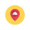 Hotel location flat color icon