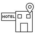 Hotel Location Isolated Vector icon which can easily modify or edit