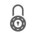 Hotel, lock, padlock icon. Gray vector graphics Royalty Free Stock Photo