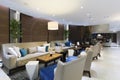 Hotel lounge interior in the evening Royalty Free Stock Photo