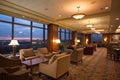 Hotel lounge interior in the evening Royalty Free Stock Photo