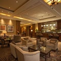 Hotel lounge interior in the evening Royalty Free Stock Photo