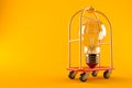 Hotel luggage cart with Light bulb