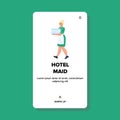 Hotel Maid Service Woman Profession And Job Vector