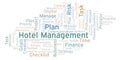 Hotel Management word cloud, made with text only Royalty Free Stock Photo