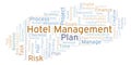 Hotel Management word cloud, made with text only. Royalty Free Stock Photo