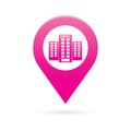 Hotel map pointer icon marker GPS location flag symbol