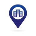 Hotel map pointer icon marker GPS location flag symbol