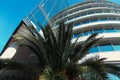 Hotel Martinez in Cannes, France with palm trees in front Royalty Free Stock Photo