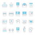 Hotel, motel and accommodation icons