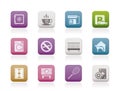 Hotel and motel amenity icons Royalty Free Stock Photo