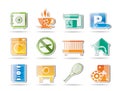 Hotel and motel amenity icons Royalty Free Stock Photo