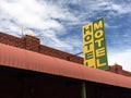 Hotel motel sign on a building Royalty Free Stock Photo