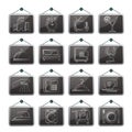 Hotel, motel and travel icons Royalty Free Stock Photo