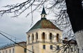 Hotel named Vladimir. Historical city center of Vladimir town, Russia.