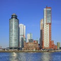 Hotel New York, Montevideo tower and world Port at Kop van Zuid, Rotterdam, Netherlands