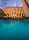 Hotel with Pool Area in Bangkok Royalty Free Stock Photo