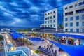 Hotel pool deck Royalty Free Stock Photo