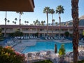 The hotel pool, Palm Springs, California Royalty Free Stock Photo