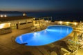 Hotel Pool by the sea Royalty Free Stock Photo