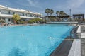 hotel with pools and snacks in lanzarote, spain Royalty Free Stock Photo