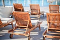 Hotel Poolside Chairs Royalty Free Stock Photo