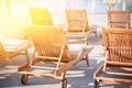 Hotel Poolside Chairs Royalty Free Stock Photo