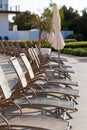 Hotel Poolside Chairs Royalty Free Stock Photo