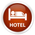 Hotel premium brown round button