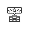Hotel rating line icon