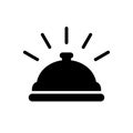 Hotel reception desk bell vector icon