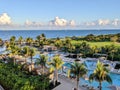 Hotel resort and beach at Playa Mujeres Cancun Mexico Royalty Free Stock Photo