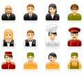 Hotel and restaurant staff icons Royalty Free Stock Photo