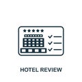 Hotel Review icon. Monochrome simple Travel icon for templates, web design and infographics