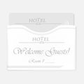 Hotel RFID key card inside white keycard sleeve holder, template