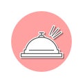 Hotel ring sticker icon. Simple thin line, outline vector of web icons for ui and ux, website or mobile application