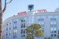 Hotel Rogner on boulevard of Martyrs in center of city of Tirana, Albania Royalty Free Stock Photo