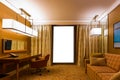 Hotel room and blank window Royalty Free Stock Photo