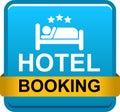 Hotel room icon web button Royalty Free Stock Photo