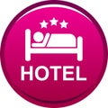 Hotel room icon web button Royalty Free Stock Photo